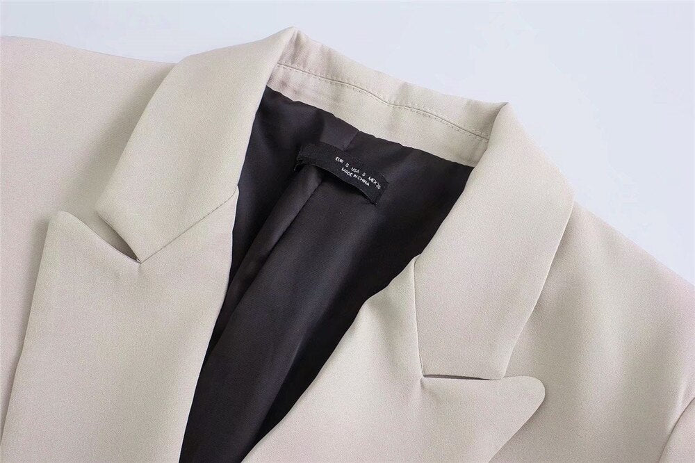 Blazer Croisé Avec Col À Revers Pour Femme | Idéal Pour Le Travail Ou Les Occasions Décontractées