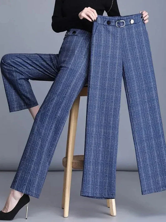 Pantalon Large Taille Haute Avec Coupe Droite Pour Femmes | Idéal Pour Usage Quotidien