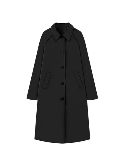 Trench-Coat Oversize à Fermeture Boutonnée et Poches pour Femmes | Ideal for Mi-Saison et Usage Quotidien