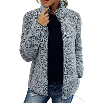 Veste Zippée à Col Montant pour Femme | Idéale pour les Jours Froids
