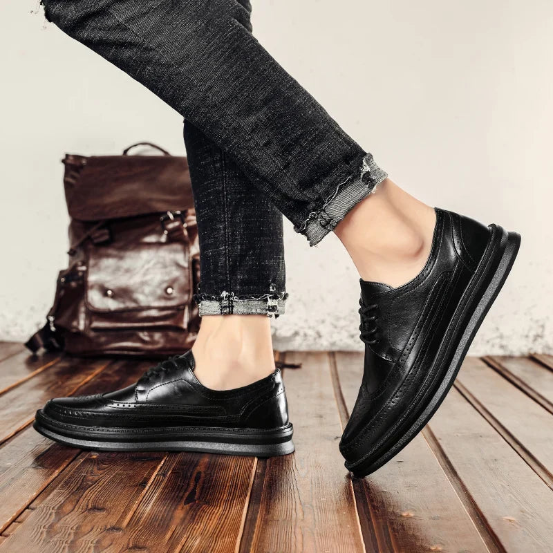 Chaussures derby avec décor brogue pour hommes | Idéal pour les occasions habillées et les sorties décontractées