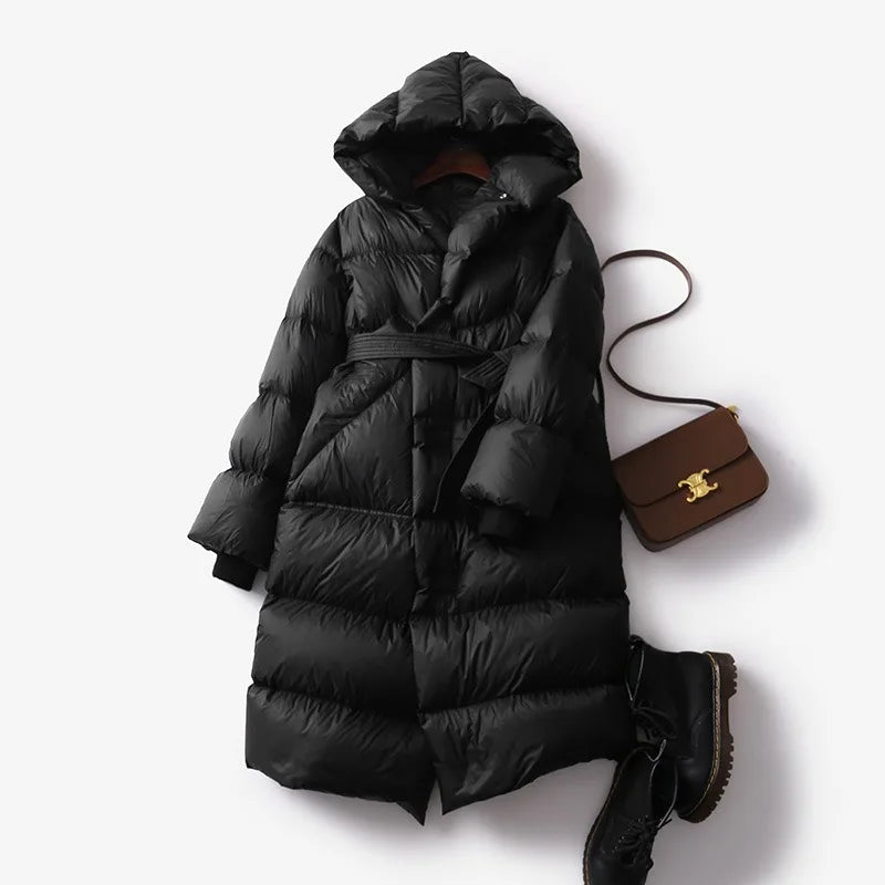 Doudoune Longue avec Capuche pour Femme | Idéale pour l’Hiver