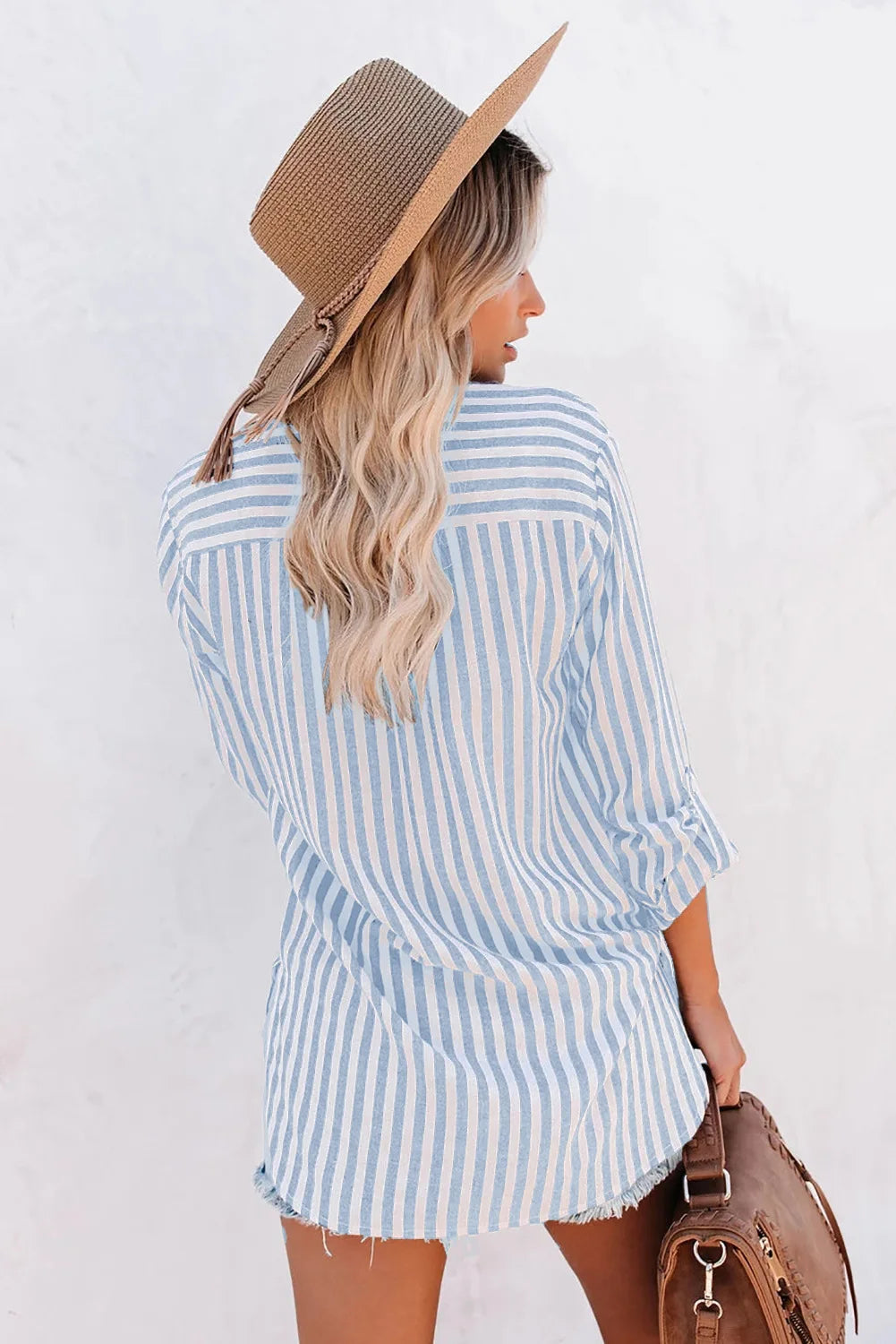 Blouse à Rayures avec Coupe Oversize pour Femme | Idéale pour les Tenues Décontractées du Quotidien