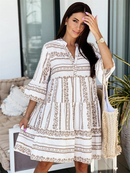 Robe Évasée Avec Volants pour Femme | Idéale pour L’Été