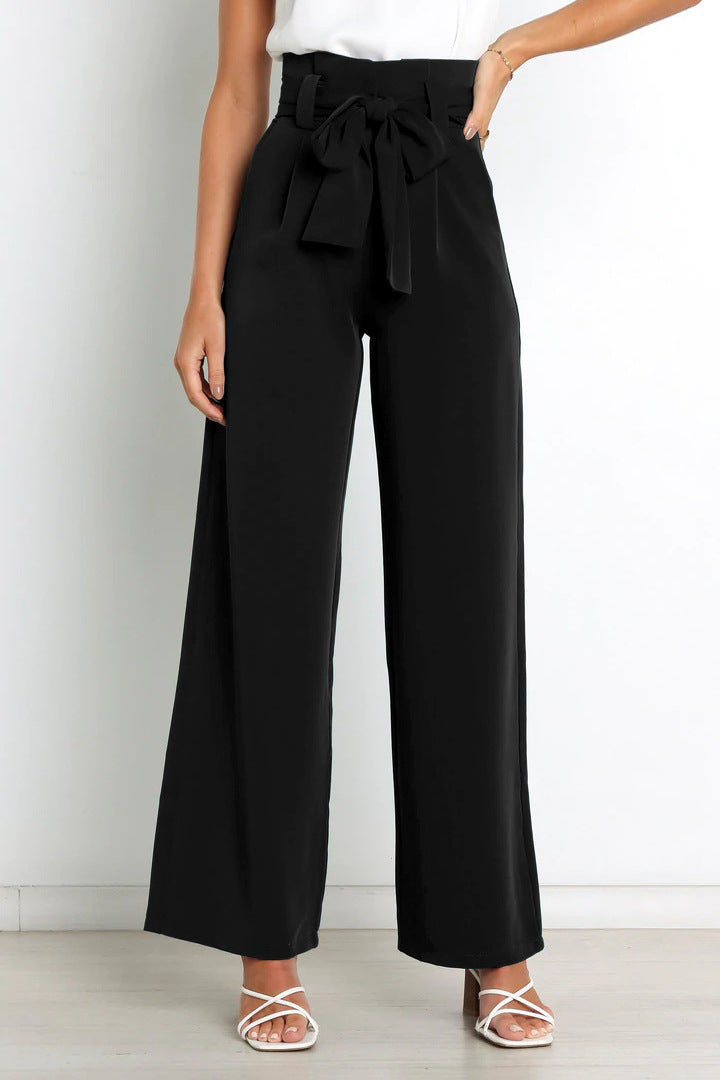 Pantalon à Jambes Larges avec Taille Haute pour Femme | Idéal pour la Mi-Saison ou l’Usage Quotidien