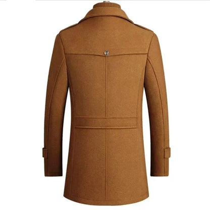 Manteau Long avec Col Amovible pour Homme | Idéal pour Automne et Hiver