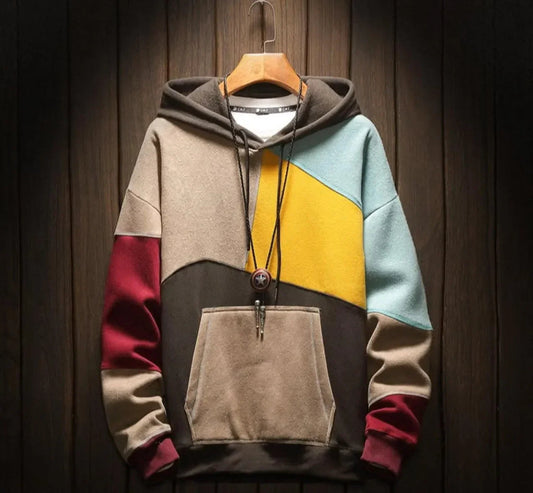Sweat à Capuche à Blocs de Couleur pour Homme | Idéal pour un Usage Quotidien