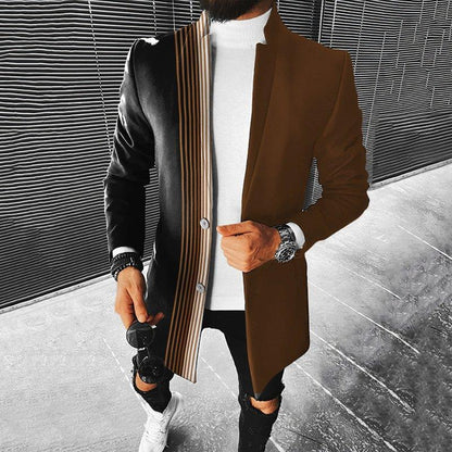 Veste À Motif Géométrique avec Coupe Ajustée pour Hommes | Idéale pour La Mi-Saison Et Les Sorties