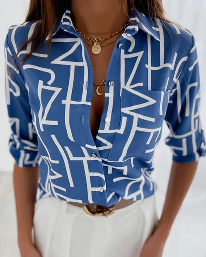 Blouse Imprimée avec Coupe Classique pour Femmes | Idéale pour l’Automne et les Sorties