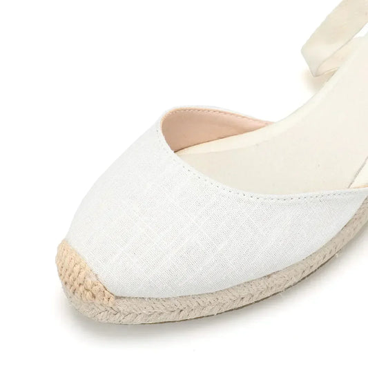 Espadrilles Fermées Avec Lacets Cheville Pour Femmes | Idéal Pour Saison Estivale