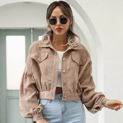 Veste Courte À Col Classique pour Femme | Idéale pour Le Quotidien Et Les Sorties