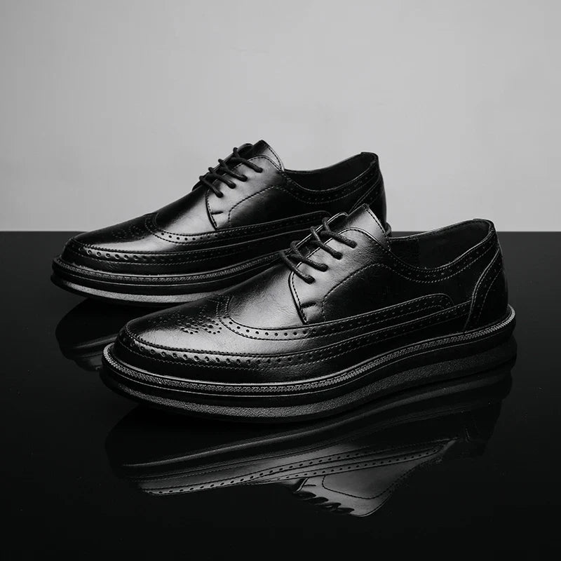 Chaussures derby avec décor brogue pour hommes | Idéal pour les occasions habillées et les sorties décontractées