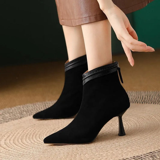 Bottines à Bout Pointu avec Talon Fin pour Femme | Idéal pour Occasions Formelles