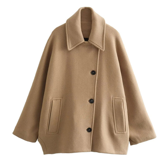 Manteau Long Oversize de Style Trench pour Femme avec Manches Longues | Idéal pour l’Automne et l’Hiver