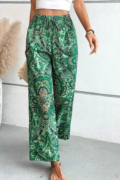 Pantalon Large Avec Motif Paisley Pour Femmes | Idéal Pour Usage Quotidien Et Temps Chaud