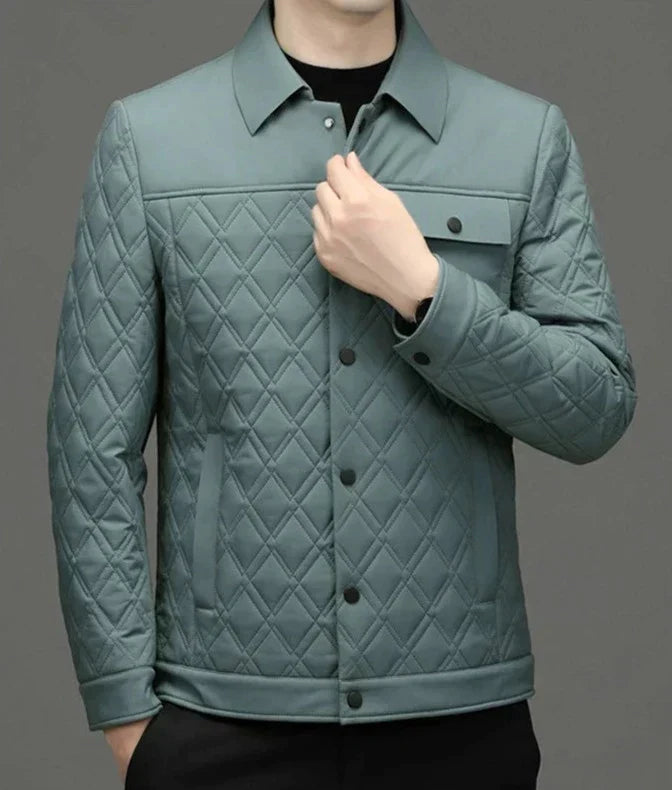 Veste Matelassée À Manches Longues Avec Fermeture À Boutons-Pression Pour Homme | Idéal Pour La Mi-Saison