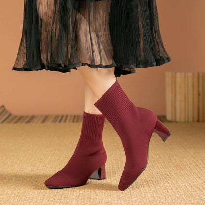 Bottines à Talon de 5,5 cm avec Semelle Antidérapante pour Femmes | Idéales pour l’Automne et l’Hiver
