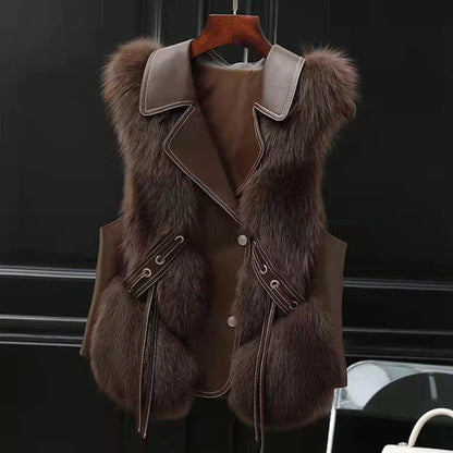 Gilet Sans Manches à Col Revers pour Femme | Idéal pour la Saison Froide