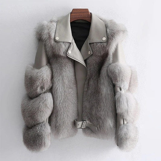 Veste avec Ceinture et Col Imitation Fourrure pour Femme | Idéale pour l’Hiver