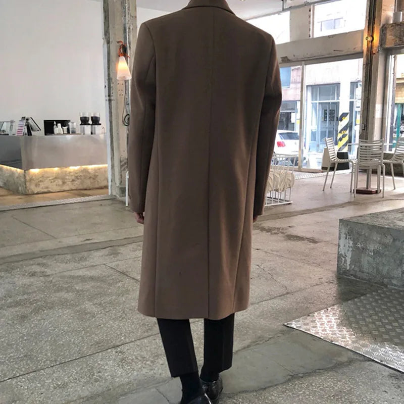 Manteau Long À Double Boutonnage pour Hommes | Idéal pour Automne Et Hiver