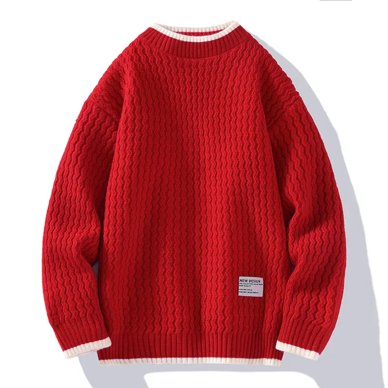 Pull Structuré pour Homme avec Détails Contrastants | Idéal pour l’Hiver