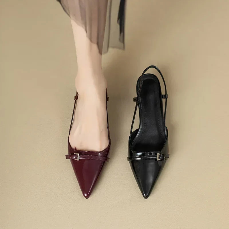 Chaussures Ouvertes à Bout Pointu avec Bride Arrière pour Femmes | Idéal pour Saisons Intermédiaires