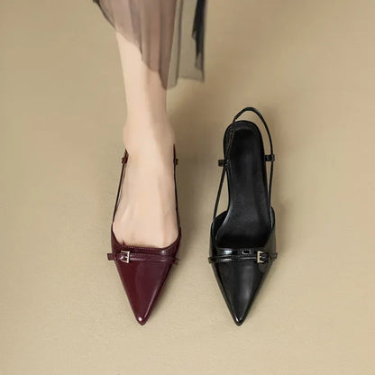 Chaussures Ouvertes à Bout Pointu avec Bride Arrière pour Femmes | Idéal pour Saisons Intermédiaires