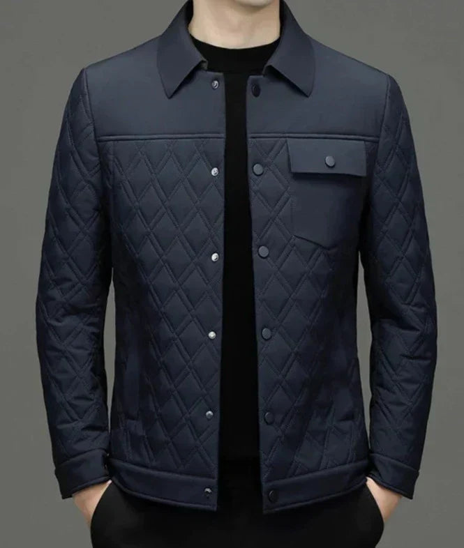 Veste Matelassée À Manches Longues Avec Fermeture À Boutons-Pression Pour Homme | Idéal Pour La Mi-Saison