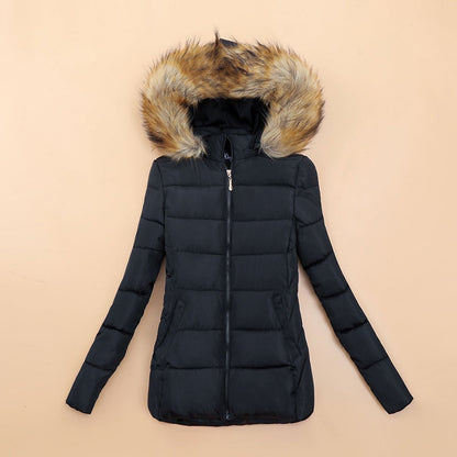 Veste Matelassée à Capuche avec Bordure Imitation Fourrure pour Femmes | Idéale pour la Saison Froide