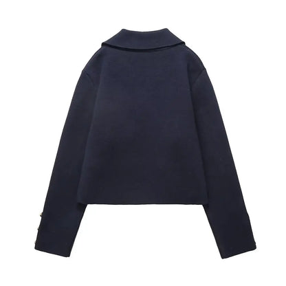 Blazer Court Double Boutonnage Oversize Pour Femme | Idéal Pour Mi-Saison