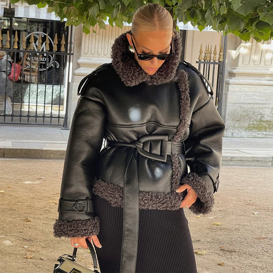 Veste Zippée à Col Revers avec Doublure Intérieure pour Femme | Idéale pour l’Automne et l’Hiver