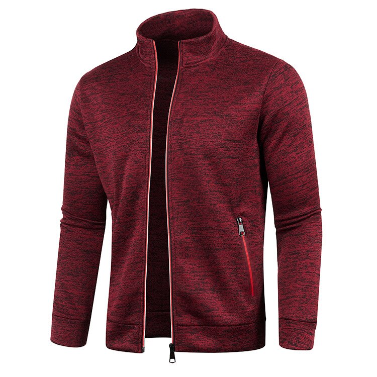 Veste Légère avec Fermeture Zippée et Col Montant pour Hommes | Idéale pour Printemps et Automne