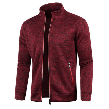 Veste Légère avec Fermeture Zippée et Col Montant pour Hommes | Idéale pour Printemps et Automne