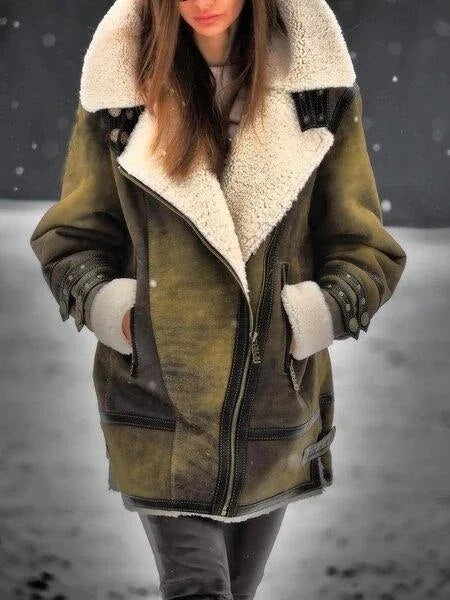 Manteau avec Col Oversize et Poches pour Femmes | Idéal pour l’Hiver