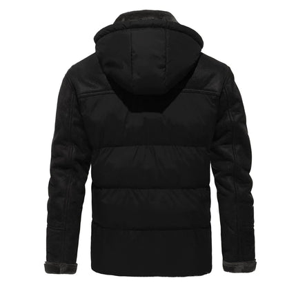 Veste Matelassée avec Capuche et Fermeture Éclair pour Homme | Idéale pour l’Hiver