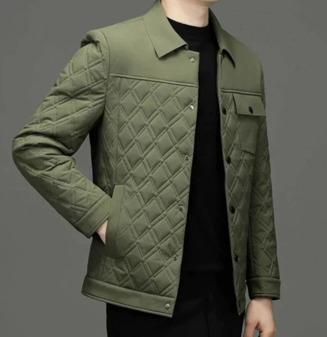 Veste Matelassée Avec Coupe Ajustée Et Fermeture Frontale Pour Hommes | Idéal Pour Saisons Froides