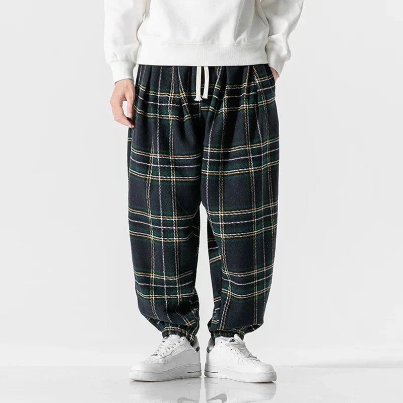 Pantalon De Survêtement À Motif À Carreaux Avec Taille Élastique Pour Homme | Idéal Pour Un Usage Décontracté