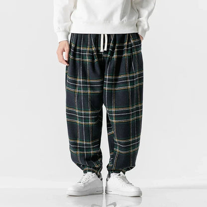Pantalon De Survêtement À Motif À Carreaux Avec Taille Élastique Pour Homme | Idéal Pour Un Usage Décontracté