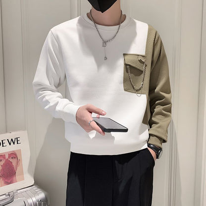 Pull À Deux Couleurs Avec Détail De Chaîne Pour Hommes | Idéal Pour Un Usage Quotidien