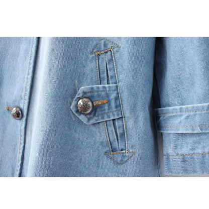 Cape Longue À Boutons avec Col Structuré pour Femme | Idéale pour La Mi-Saison