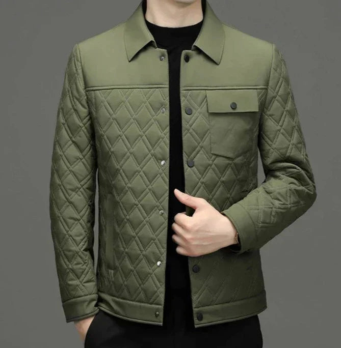 Veste Matelassée À Manches Longues Avec Fermeture À Boutons-Pression Pour Homme | Idéal Pour La Mi-Saison