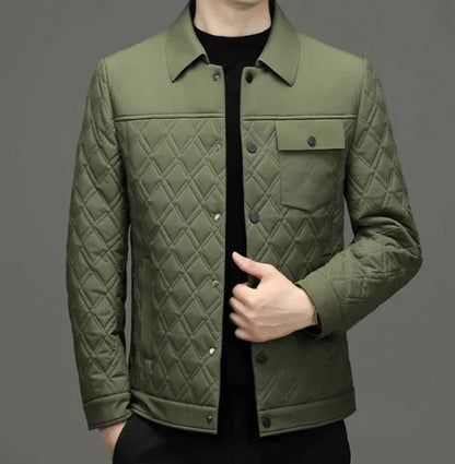 Veste Matelassée À Manches Longues Avec Fermeture À Boutons-Pression Pour Homme | Idéal Pour La Mi-Saison