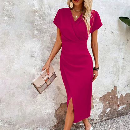 Robe Portefeuille Avec Lien Ajustable À La Taille Pour Femme | Idéal Pour L’été