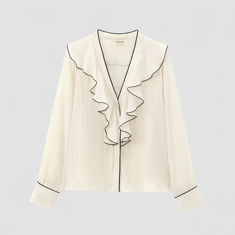 Blouse À Manches Longues Avec Coupe Ajustée Pour Femme | Idéale Pour Usage Quotidien Et Professionnel