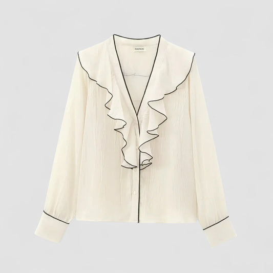 Blouse À Manches Longues Avec Coupe Ajustée Pour Femme | Idéale Pour Usage Quotidien Et Professionnel