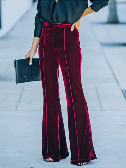 Pantalon Taille Haute Évasé pour Femme | Idéal pour Toutes les Saisons