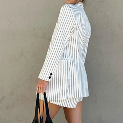 Ensemble Blazer Et Short À Taille Haute Pour Femme | Idéal Pour Un Usage Quotidien Et Casual