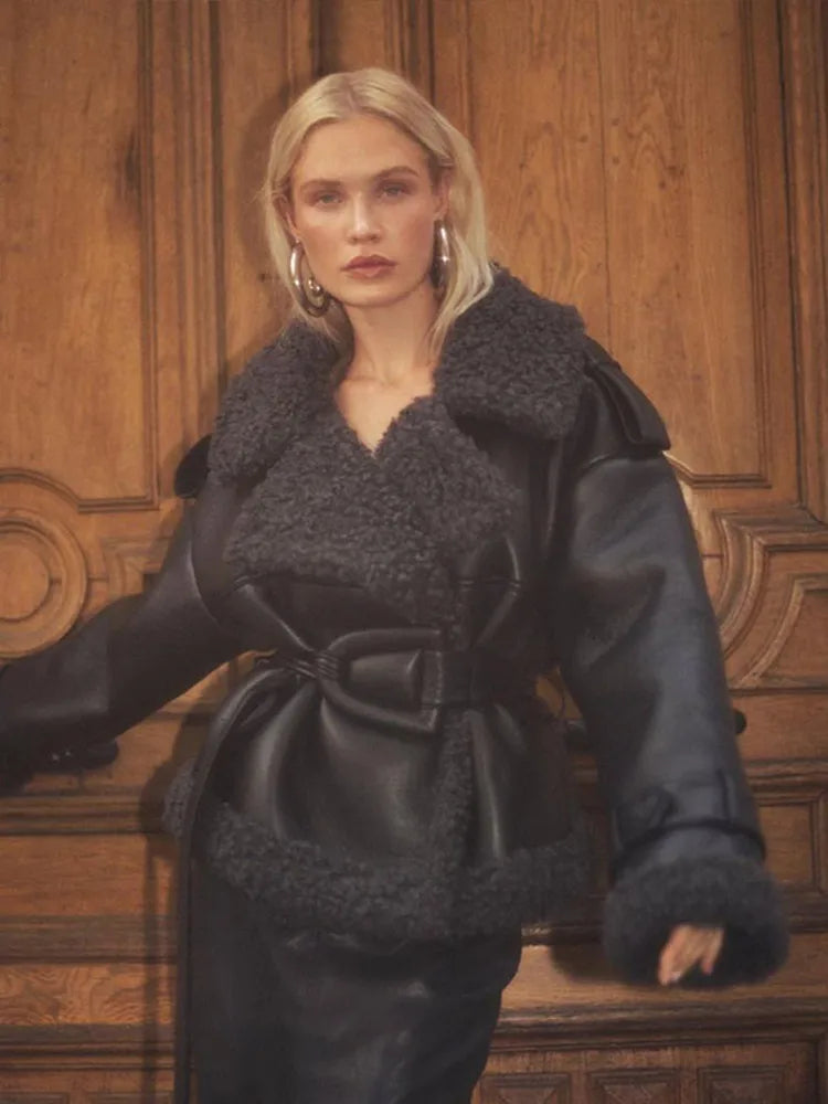 Veste Zippée à Col Revers avec Doublure Intérieure pour Femme | Idéale pour l’Automne et l’Hiver