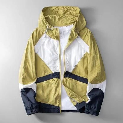 Veste Coupe-Vent À Capuche avec Fermeture Zippée pour Homme | Idéale pour L’Hiver