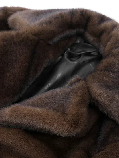 Manteau D’Hiver Long avec Doublure Imitation Fourrure pour Femme | Idéal pour Temps Froid
